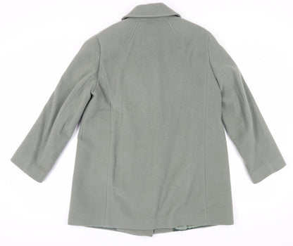 Eastex Women's Green Wool Cashmere Pea Coat Size 14
