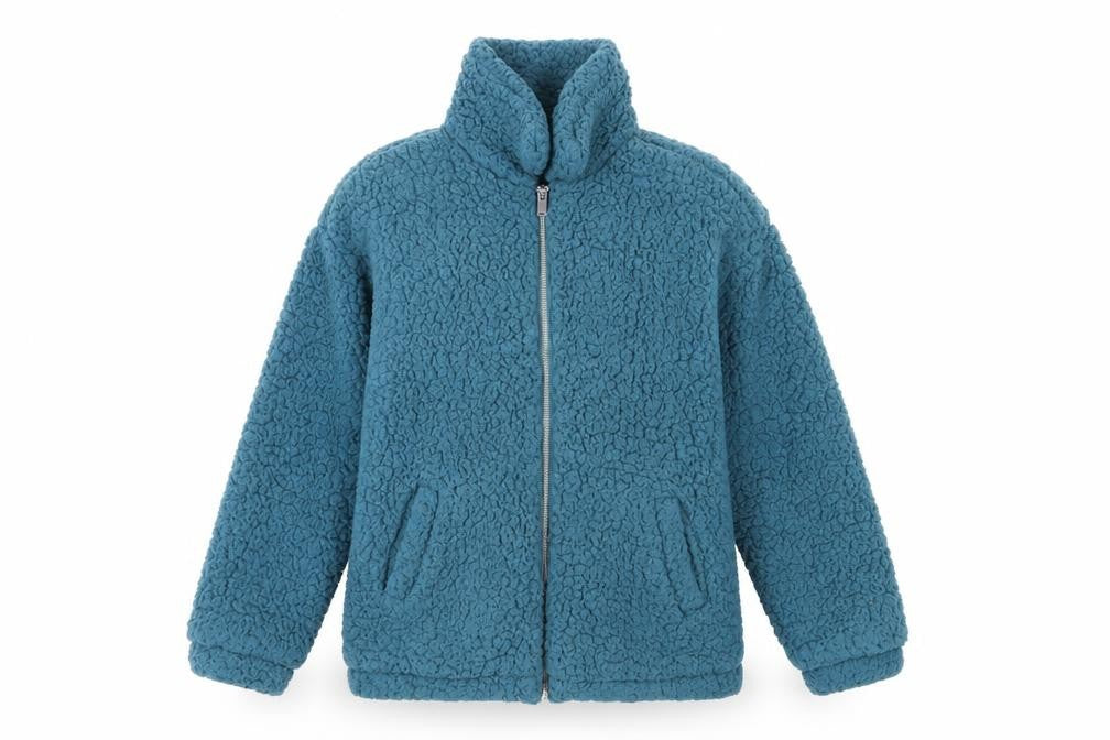 Jacqueline de Yong Women's Blue Fleece Jacket, Size S