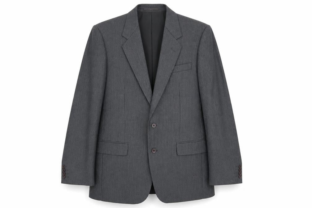 Centaur Men's Grey Wool Long Blazer, Size 40L
