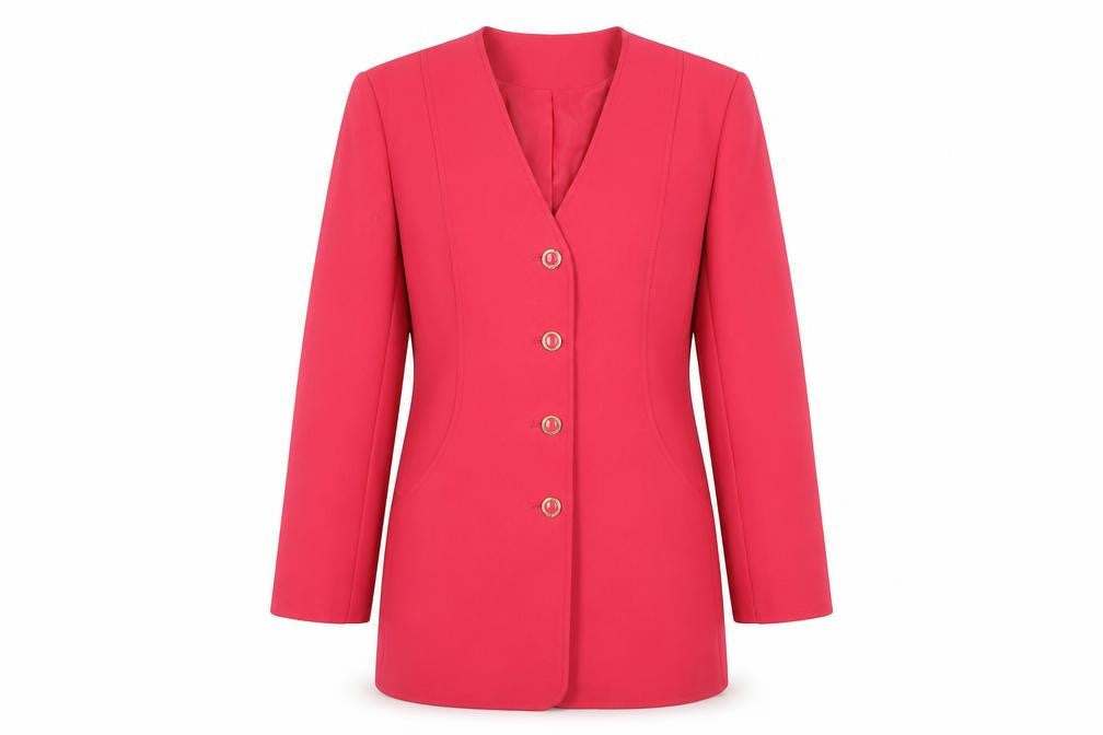 Eastex Women's Red Regular Fit Suit Jacket Size 12