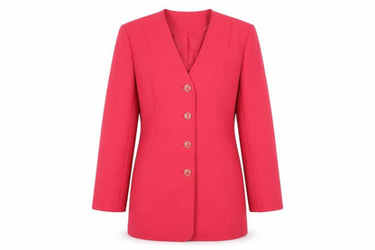 Eastex Women's Red Regular Fit Suit Jacket Size 12