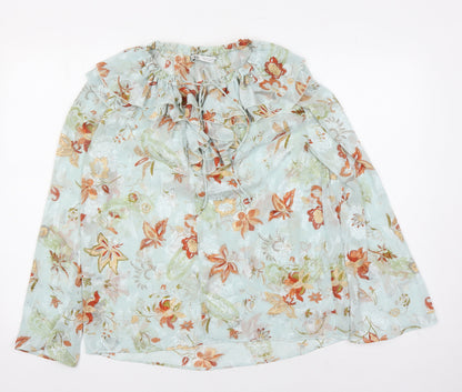 Zara Women's Multicoloured Floral Tunic Blouse - Size S