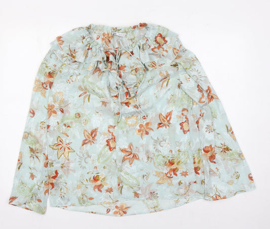 Zara Women's Multicoloured Floral Tunic Blouse - Size S