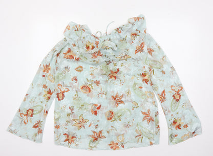 Zara Women's Multicoloured Floral Tunic Blouse - Size S