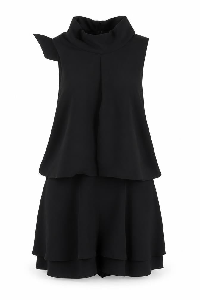 River Island Women's Black Sleeveless Playsuit Size 6