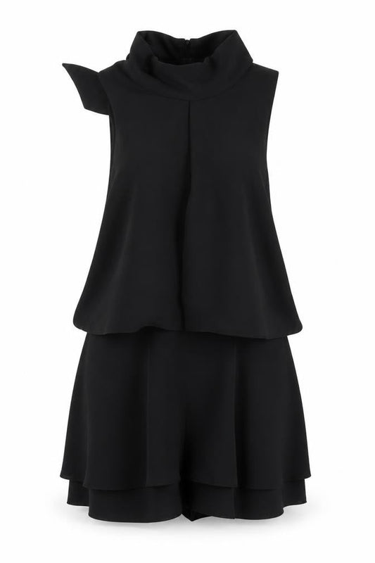 River Island Women's Black Sleeveless Playsuit Size 6