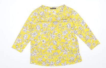 Marks & Spencer Women's Yellow Floral Tunic Size 12
