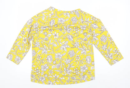 Marks & Spencer Women's Yellow Floral Tunic Size 12