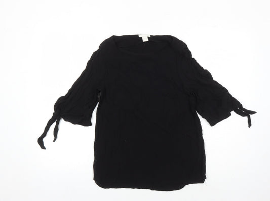 H&M Women's Black Viscose Blouse Size 10