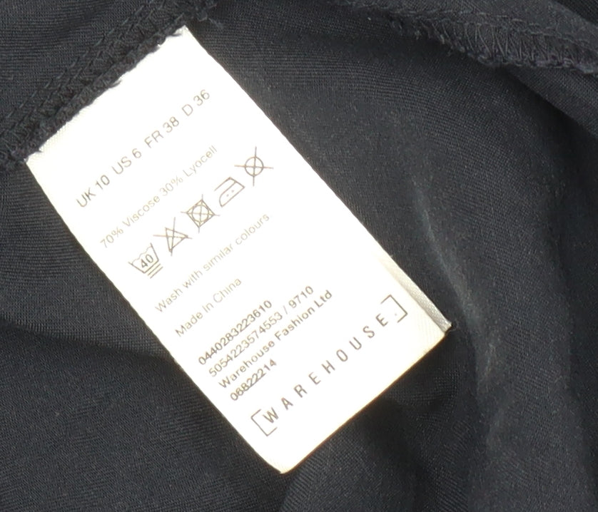 Warehouse Blue Shift Dress, Women, Size 10, Casual, Half Sleeve
