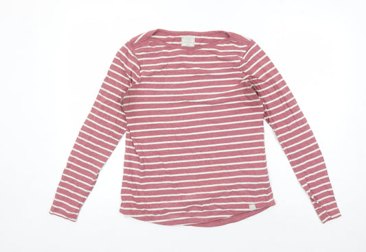 Fat Face Women's Red Striped Long Sleeve T-Shirt