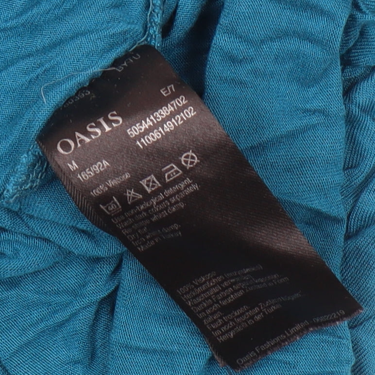 Oasis Women's Blue Crew Neck T-Shirt Size M
