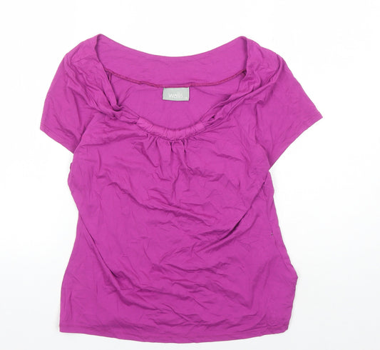Wallis Women's Purple T-Shirt, Size 14, Casual Scoop Neck