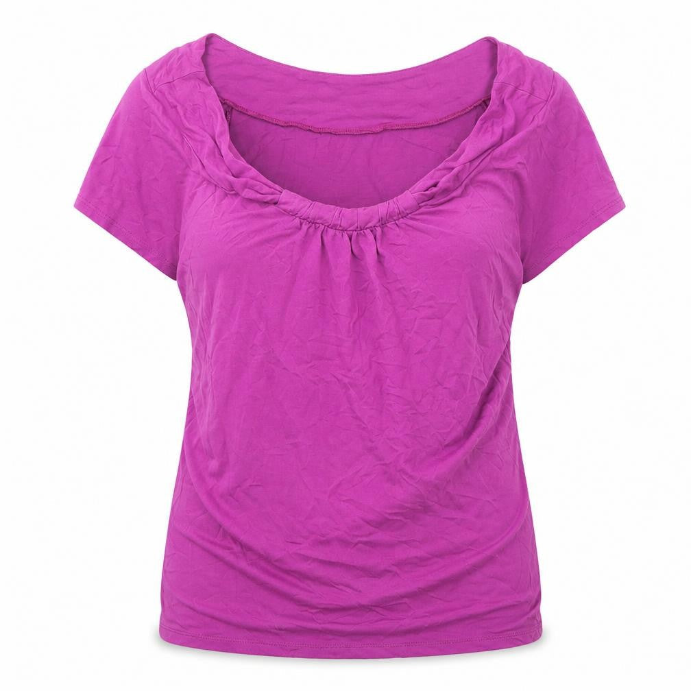Wallis Women's Purple T-Shirt, Size 14, Casual Scoop Neck
