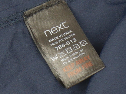 Next Women's Blue High Neck Long Sleeve Blouse - Size 12