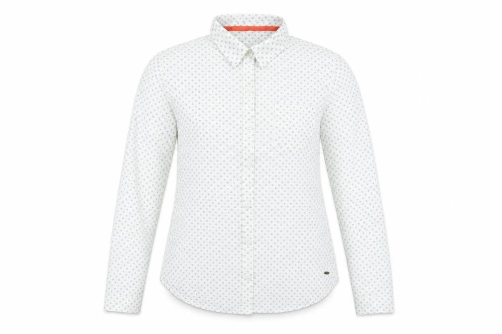 Trespass Women's White Geometric Button-Up Shirt S