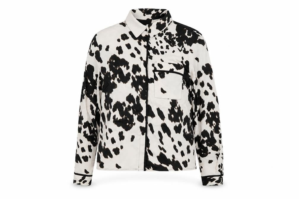 Michelle Keegan Women's Animal Print Button-Up Shirt