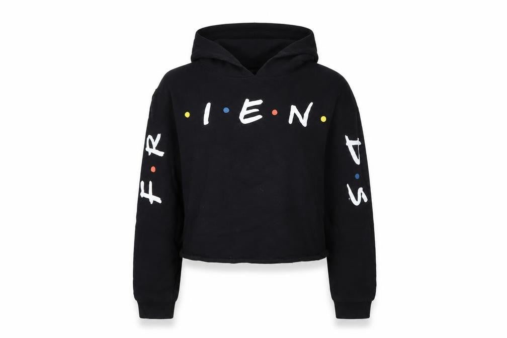 M&Co Girls Black Friends Pullover Hoodie 12 Years