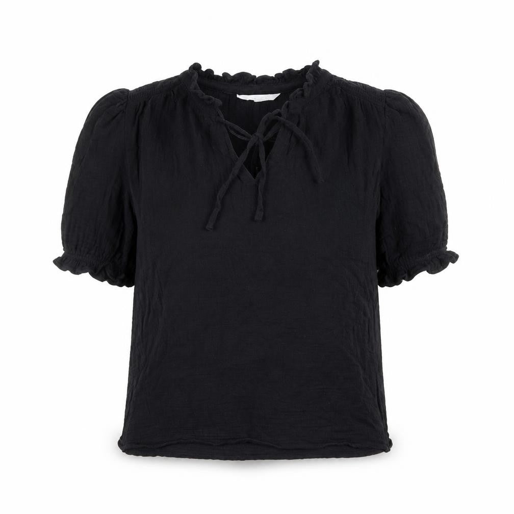 Marks & Spencer Black Cotton Top, Size 10