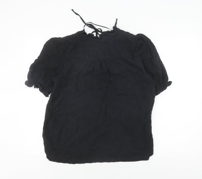Marks & Spencer Black Cotton Top, Size 10