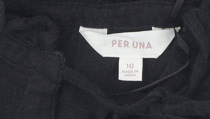 Marks & Spencer Black Cotton Top, Size 10