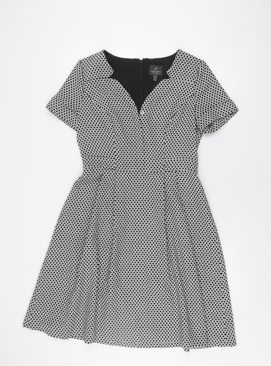 Adrianna Papell Women's Black Fit & Flare Dress Size 12