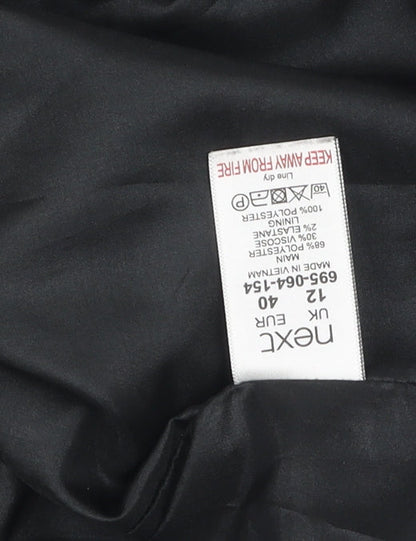 Next Petite Grey Plaid Shift Dress Size 12 Women