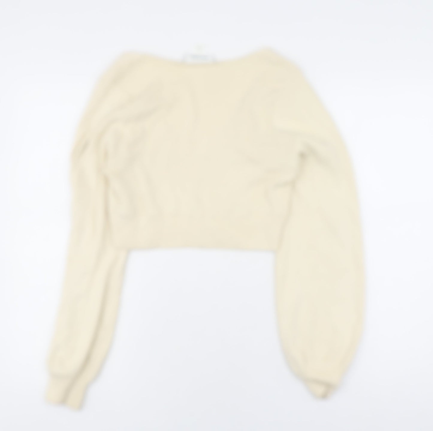 Monki Women's Ivory V-Neck Pullover Jumper, Medium