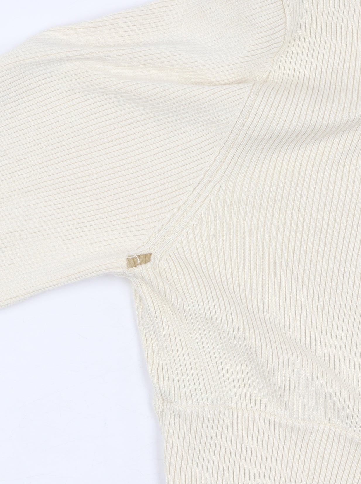 Monki Women's Ivory V-Neck Pullover Jumper, Medium