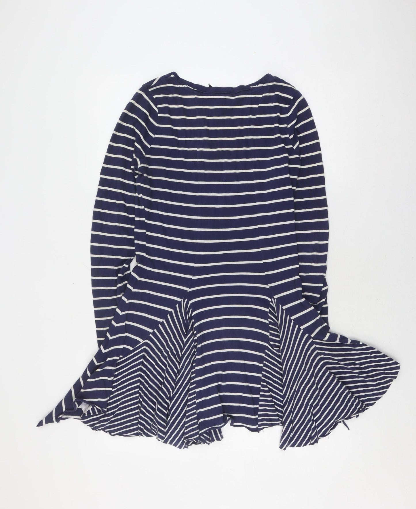 Marks and Spencer Women's Blue Striped T-Shirt Size 10