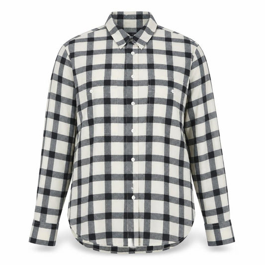 Marks and Spencer Women's Blue Check Button-Up Shirt Size 8