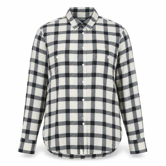 Marks and Spencer Women's Blue Check Button-Up Shirt Size 8