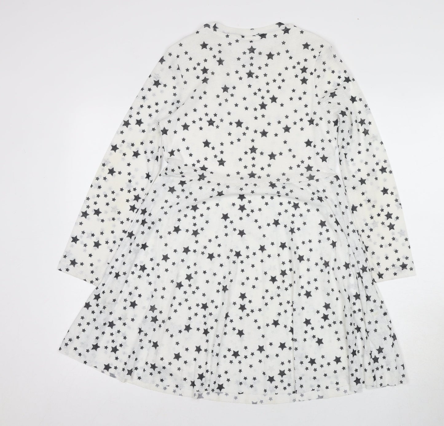 Marks and Spencer Girls White Star A-Line Dress 10-11Y