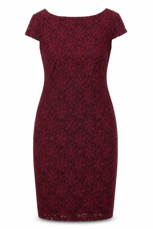 Dorothy Perkins Red Midi Lace Dress Women