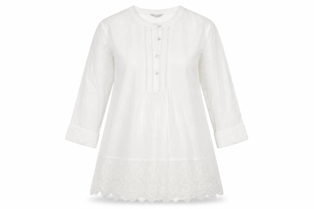 Marks & Spencer Women White Size 12 Cotton Dress