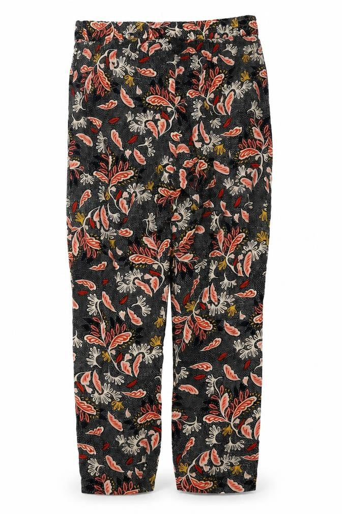 H&M Women's Multicoloured Floral Trousers Size 8