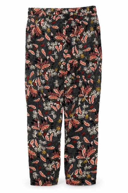 H&M Women's Multicoloured Floral Trousers Size 8
