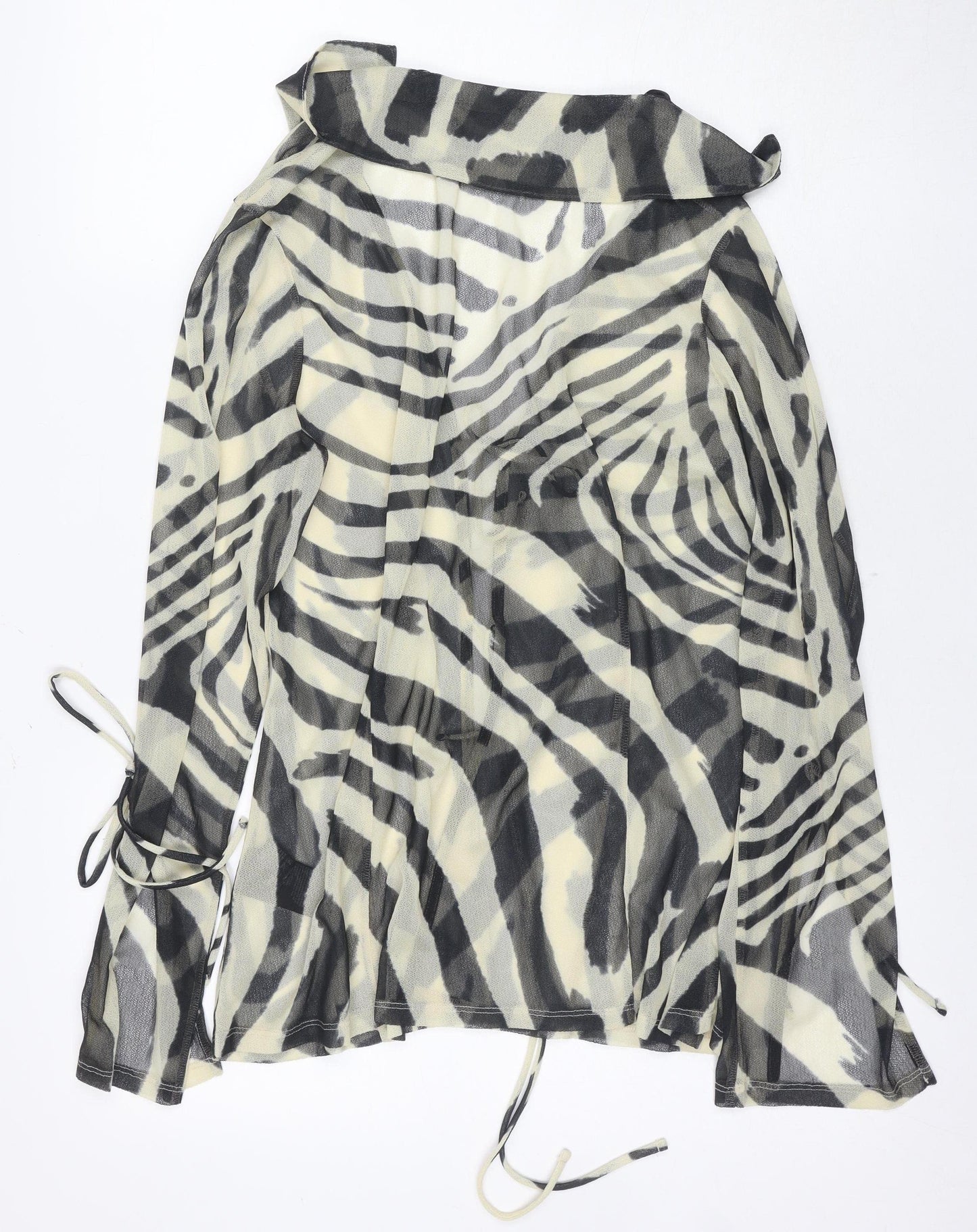 H&M Women's Multicoloured Wrap Blouse Size L