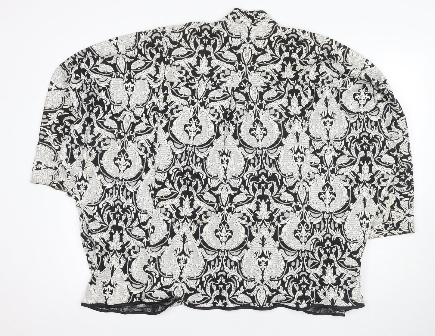 ASOS Women's Black White Floral Kimono Size 12