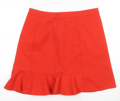 Oasis Women's Red A-Line Skirt Size 12