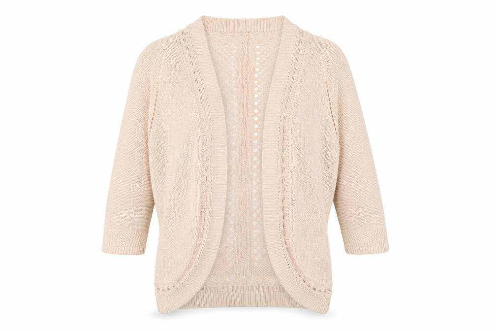 New Look Women's Beige Open Cardigan Size 10