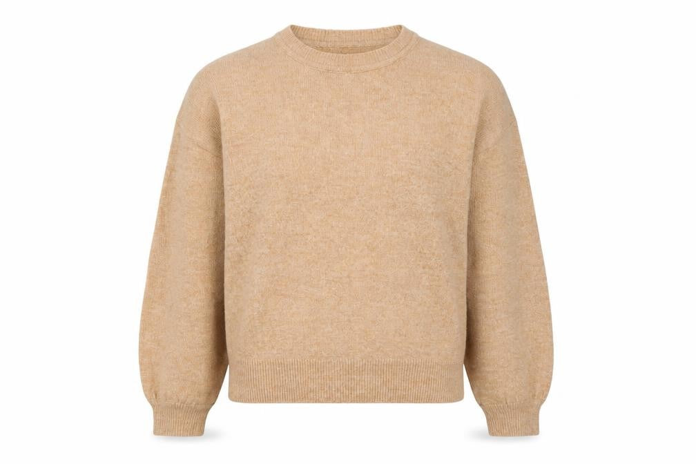 ASOS DESIGN Women Beige Crew Neck Pullover Jumper Size 10