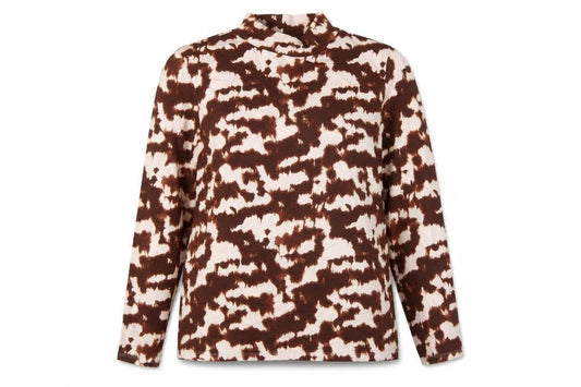 Marks and Spencer Women's Brown Mock Neck Top Size 22