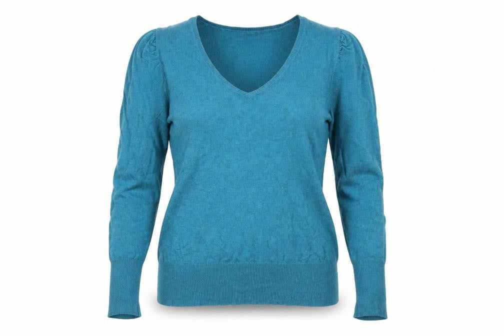 Dorothy Perkins Women's Blue V-Neck Pullover Jumper 14