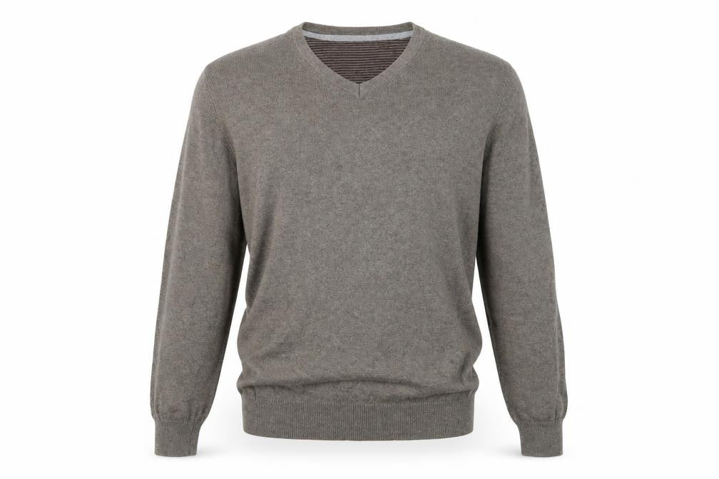Jeff Banks Men's Brown V-Neck Pullover Jumper, Size S