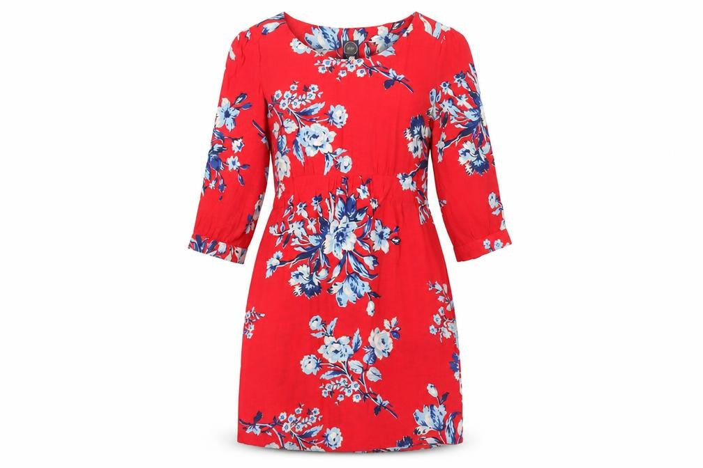 Joules Women's Red Floral Dress Size 6