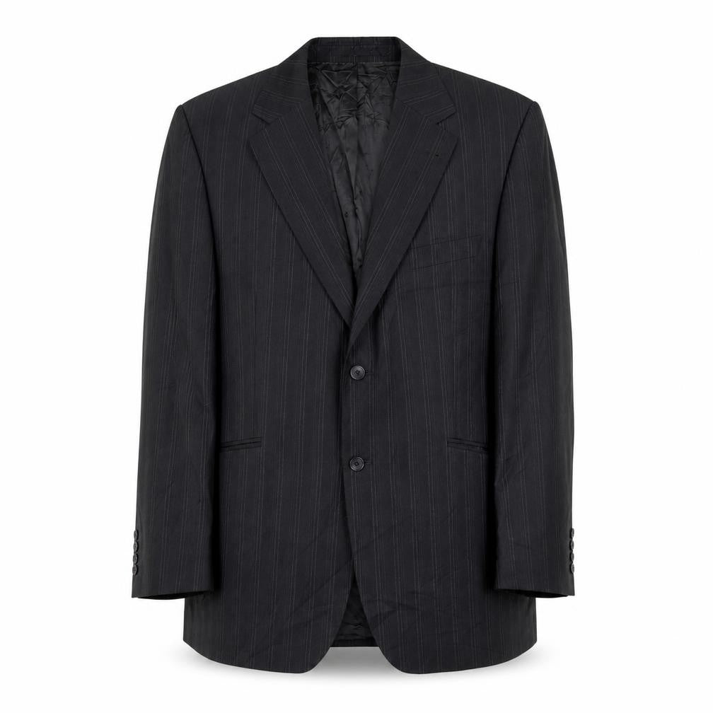 Jeff Banks Men's Black 44 Blazer Striped Formal Long