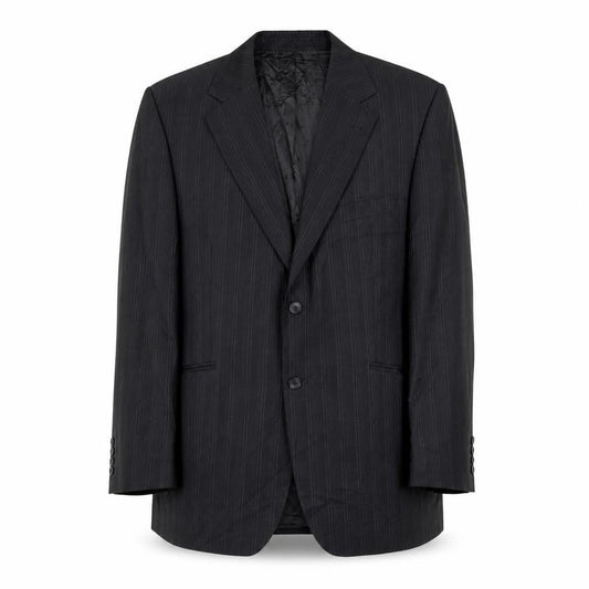 Jeff Banks Men's Black 44 Blazer Striped Formal Long