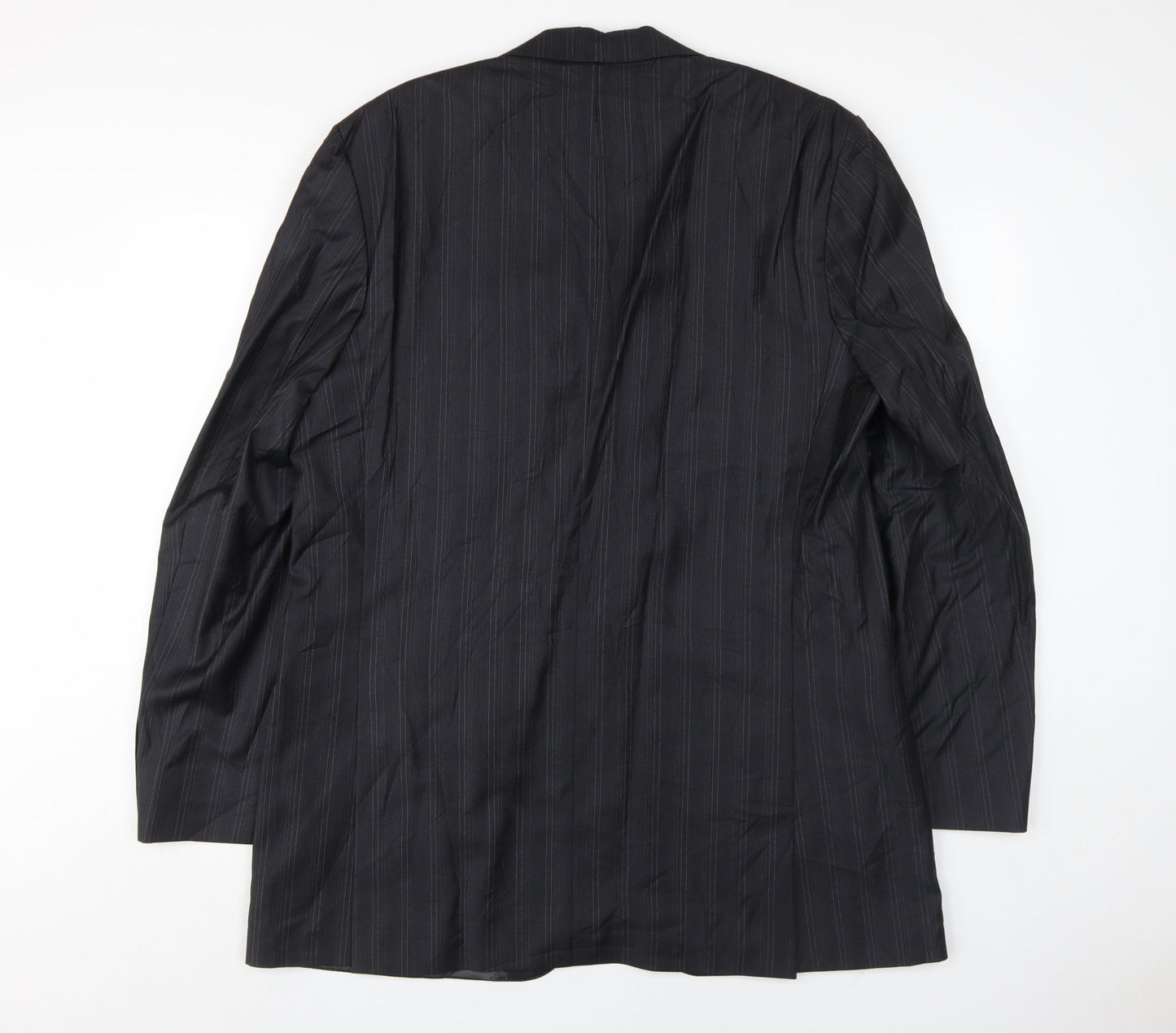 Jeff Banks Men's Black 44 Blazer Striped Formal Long