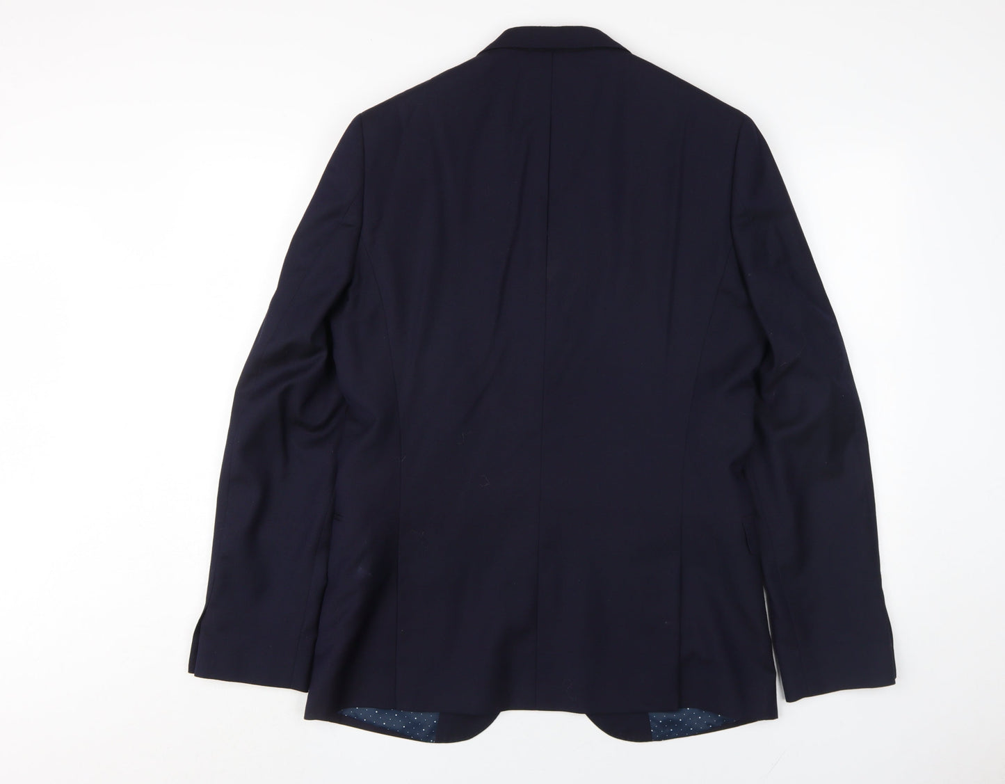 T.M. Lewin Men's Blue Slim Fit Suit Jacket 40L